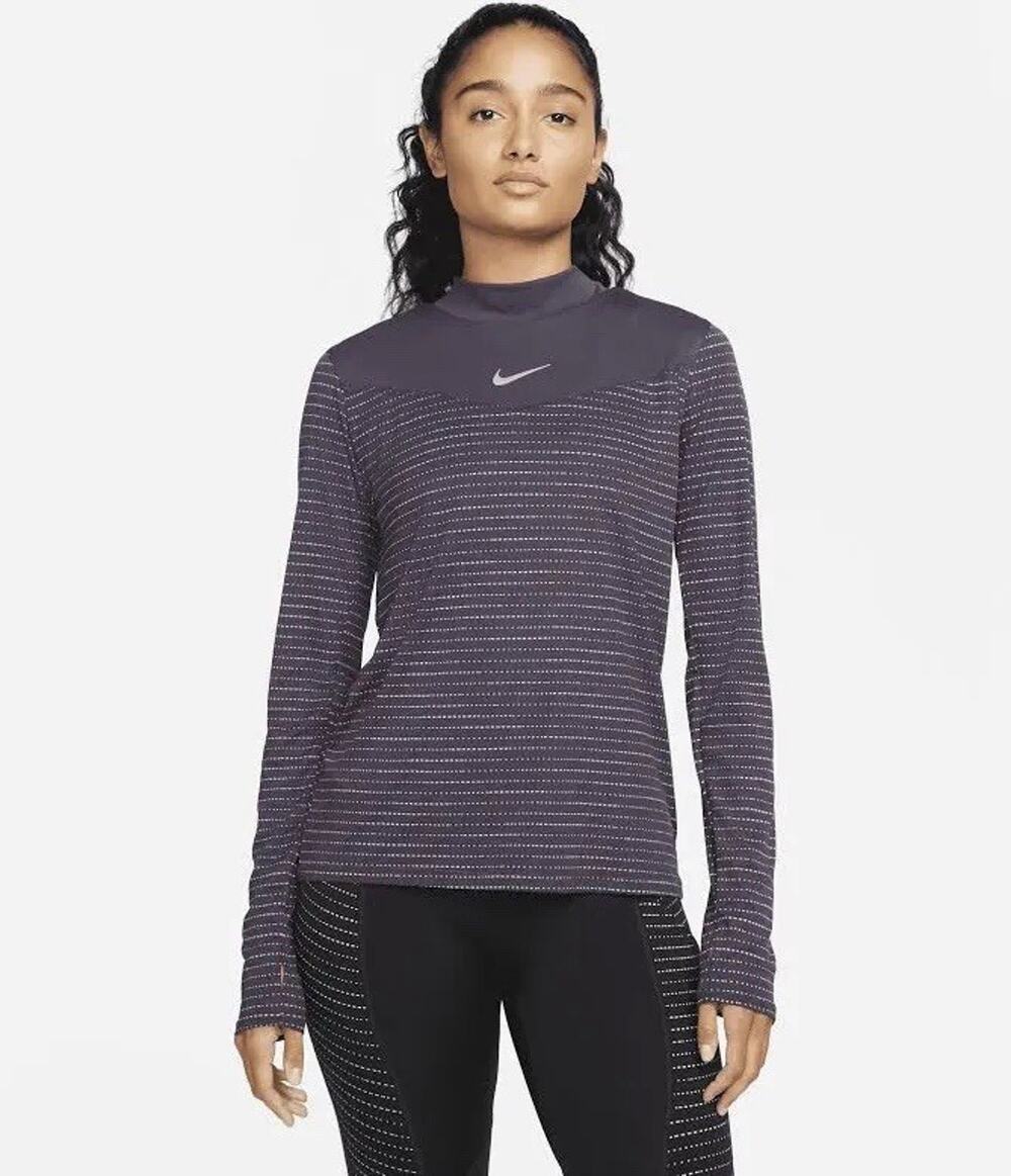 Nike Dri-FIT Run Division Long Sleeve Running Top Women’s Sz L Purple DV7243-540